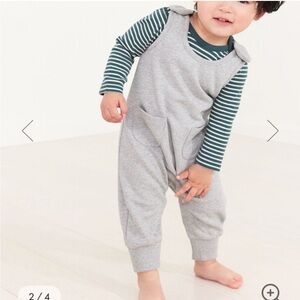 Hanna Anderson Overalls In Organic French Terry Gray